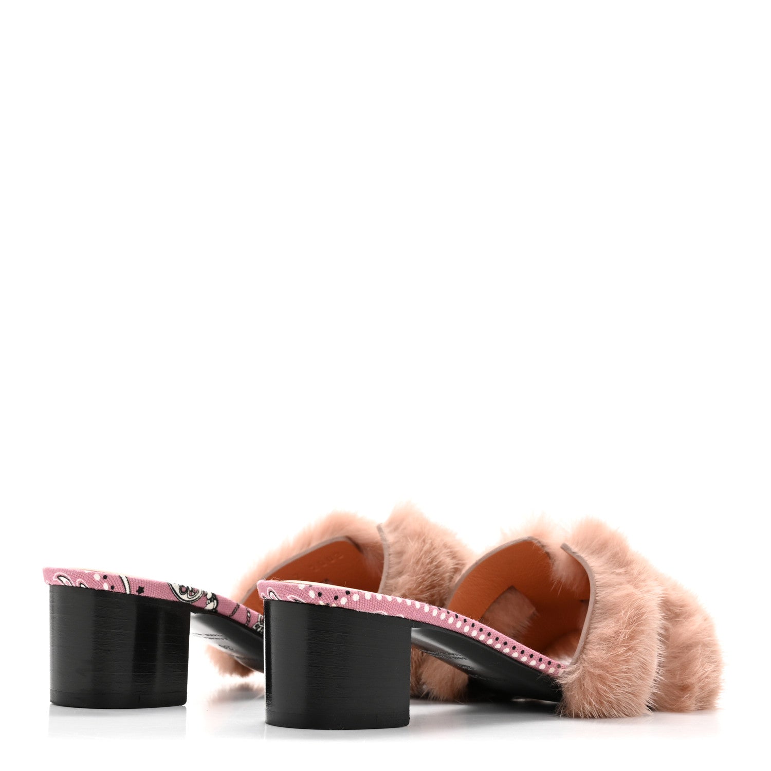Hermes Mink Fur Oasis Sandals 36 Granit Pink 5 of 10