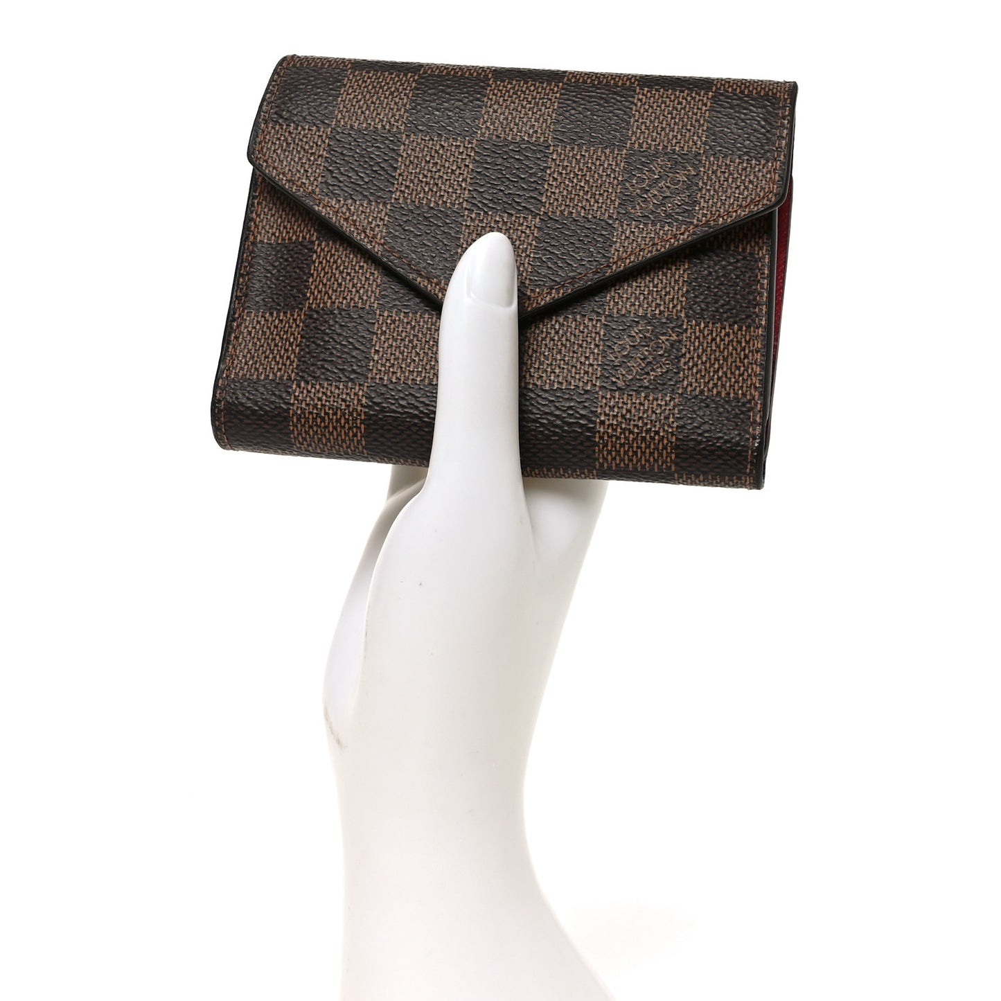Damier Ebene Victorine Wallet Red