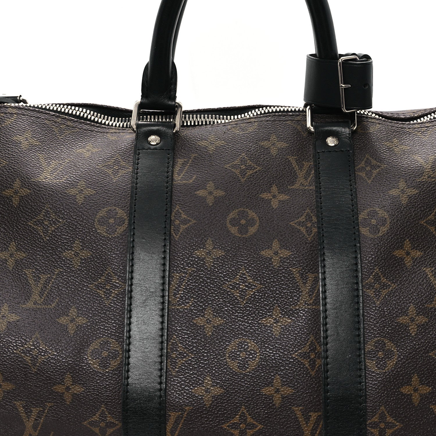 Louis Vuitton Monogram Macassar Keepall Bandouliere 45 7 of 12