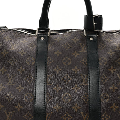 Louis Vuitton Monogram Macassar Keepall Bandouliere 45 7 of 12