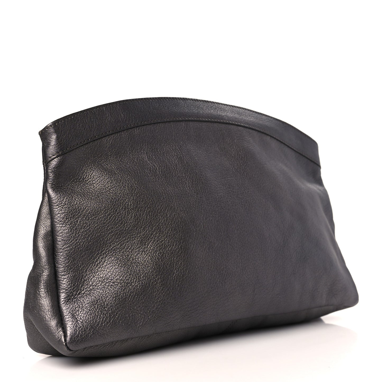 Chevre Classic Gold Hardware Premier Clutch Bronze