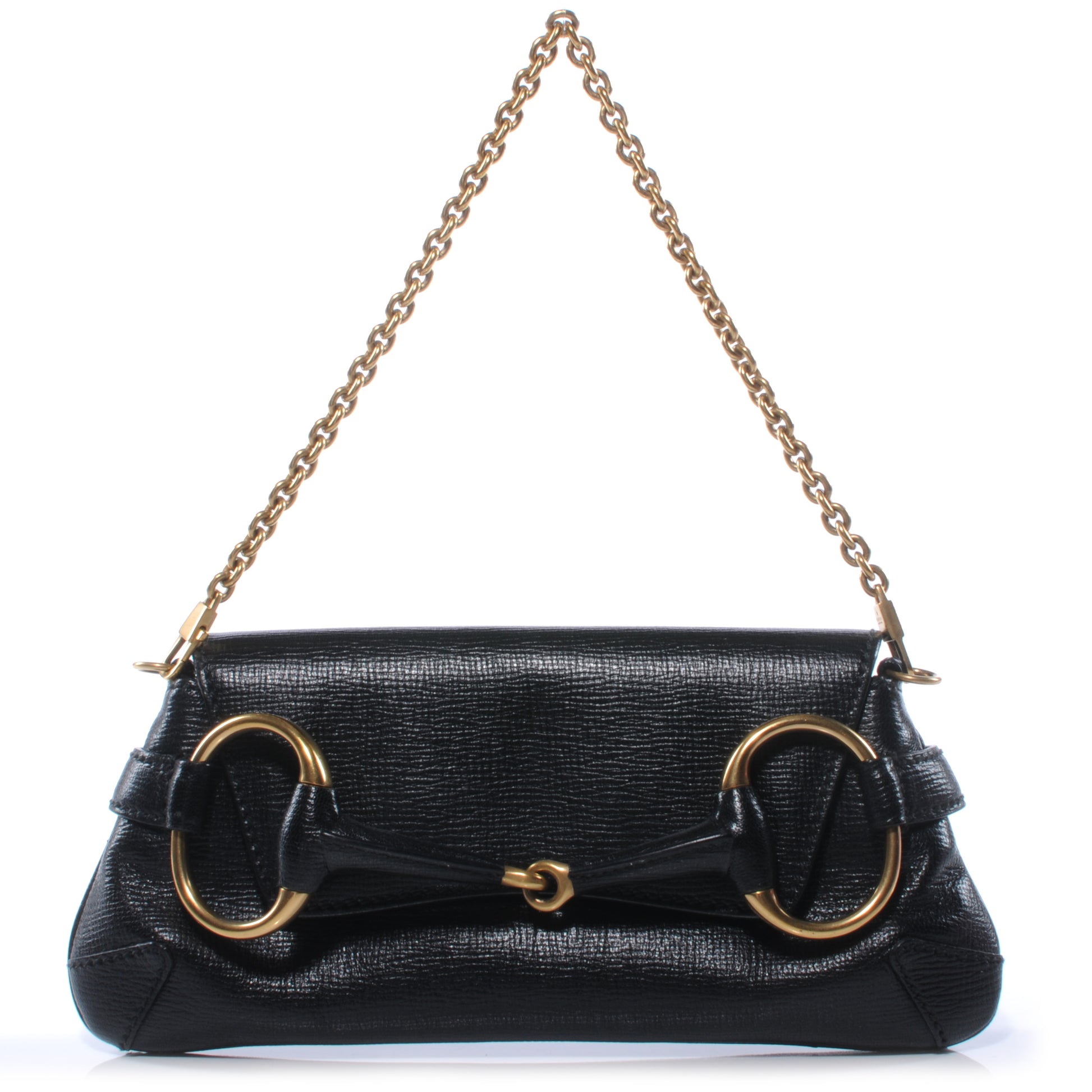 Gucci Leather Horsebit Clutch Bag Black 1 of 7