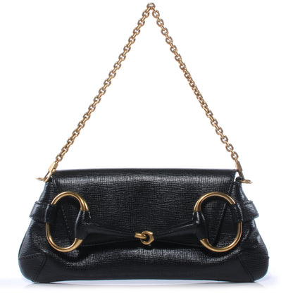 Gucci Leather Horsebit Clutch Bag Black 1 of 7