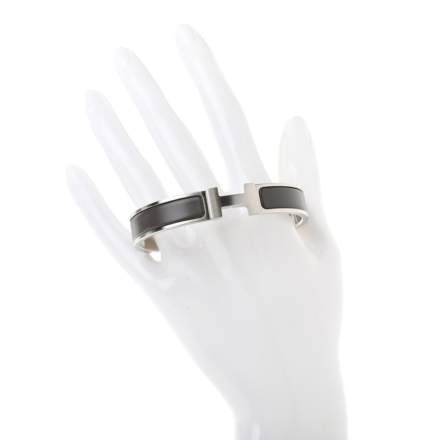 Hermes Matte Enamel Narrow Clic Clac HH Bracelet T5 Etain 2 of 7