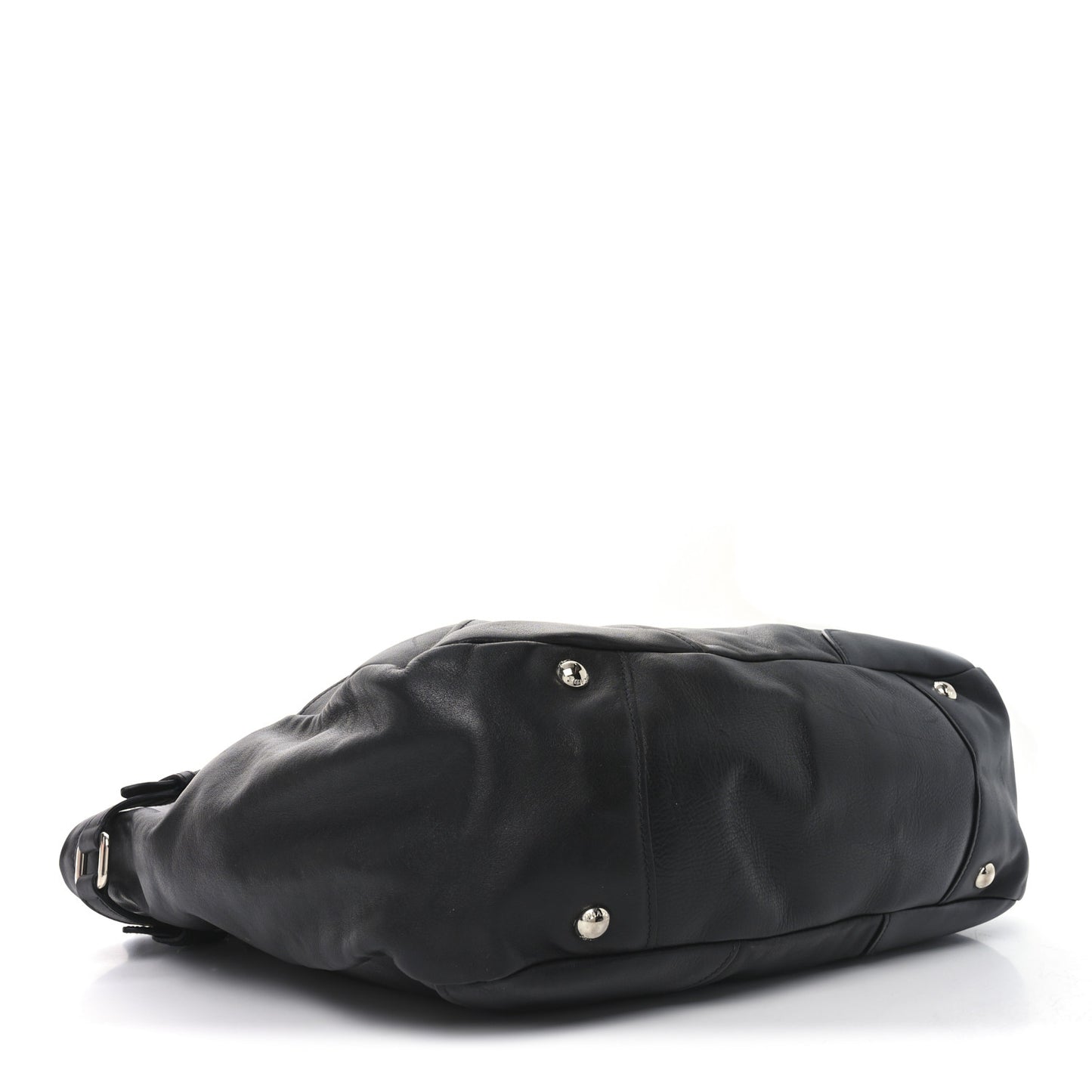 Soft Calf Two Pocket Hobo Black
