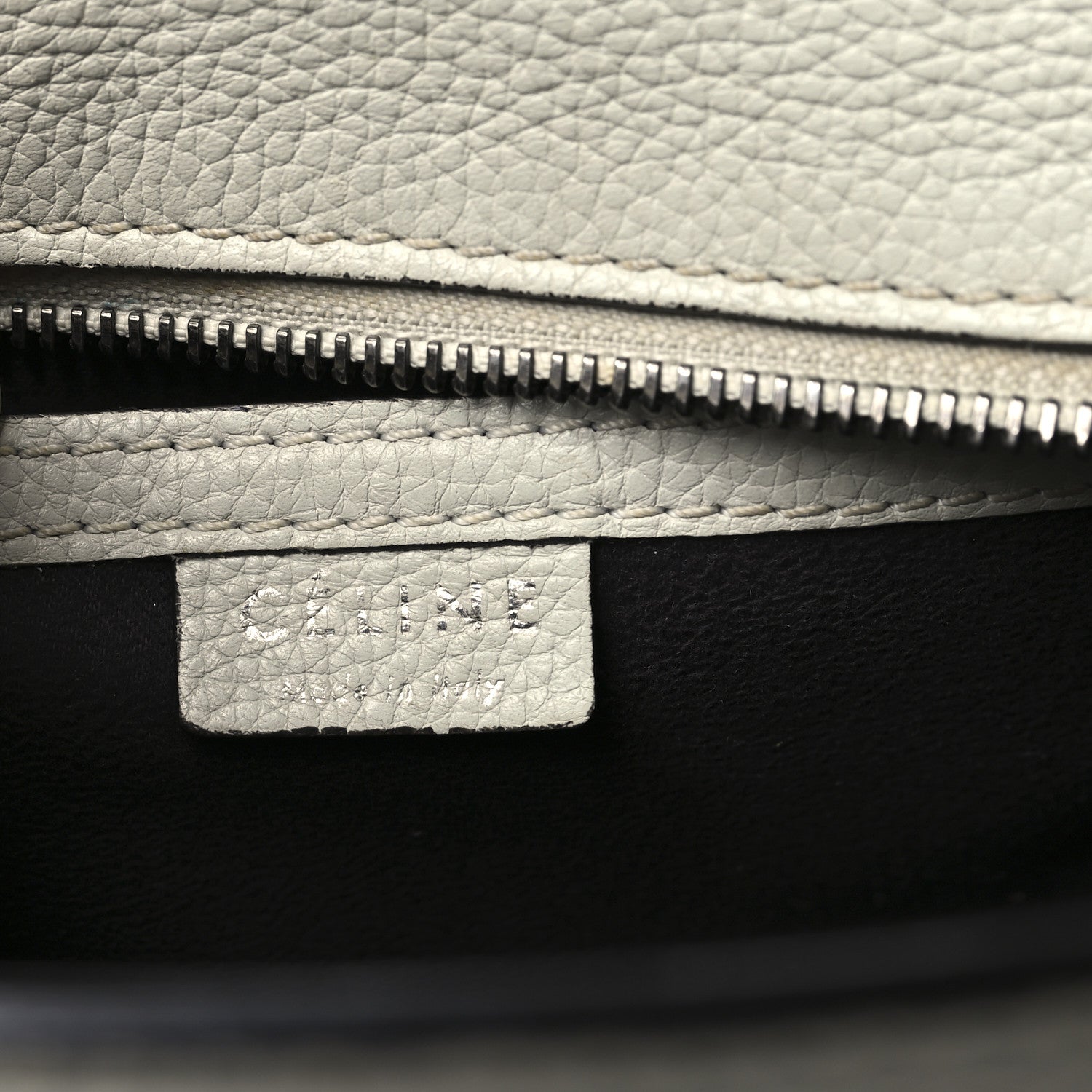 Celine Drummed Calfskin Nano Luggage Lune 6 of 15
