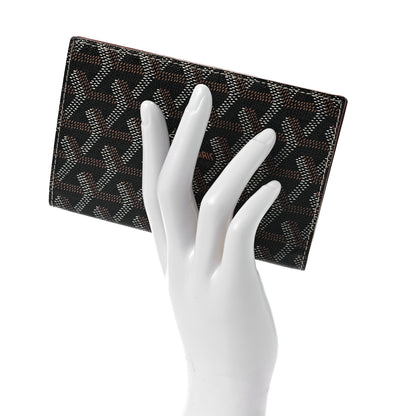 Goyard Goyardine Grenelle Passport Wallet Black Gold 2 of 7