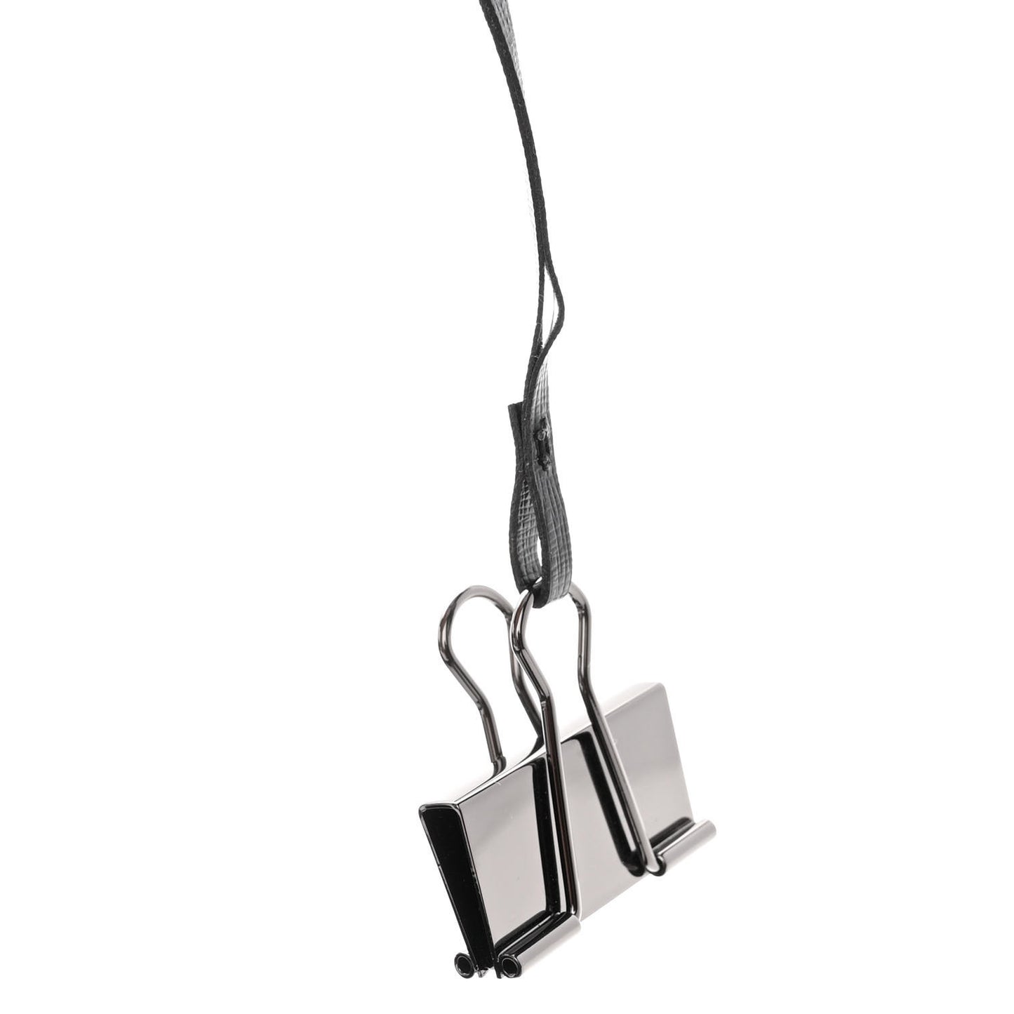 Saffiano Binder Crossbody Bag Black White