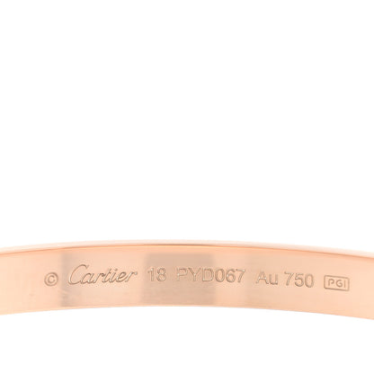 Cartier 18K Pink Gold LOVE Bracelet 18 4 of 7