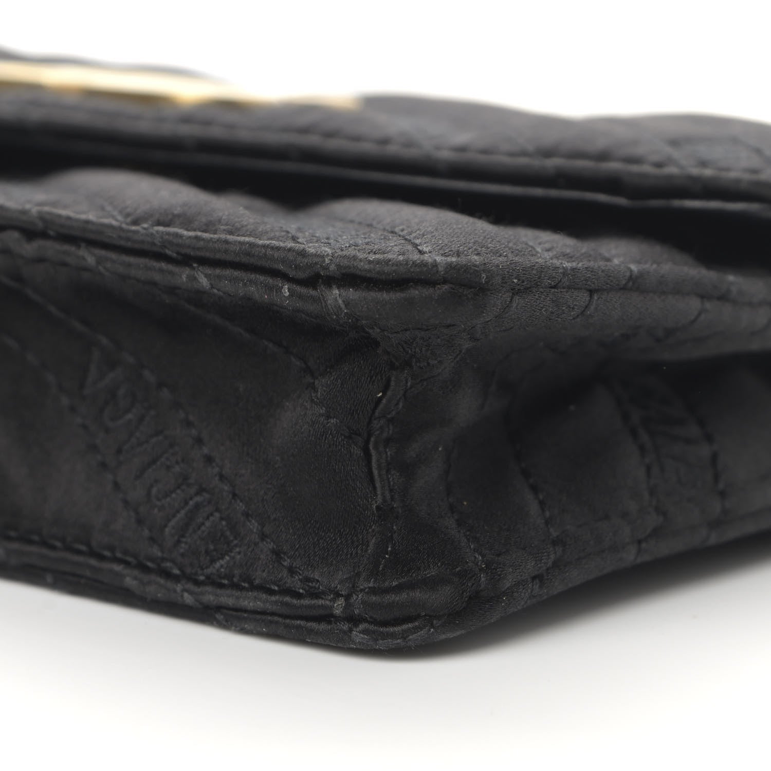 Balenciaga Satin Jacquard Logo Matelasse BB Wallet On Chain Black 10 of 12