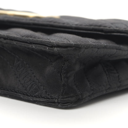 Balenciaga Satin Jacquard Logo Matelasse BB Wallet On Chain Black 10 of 12