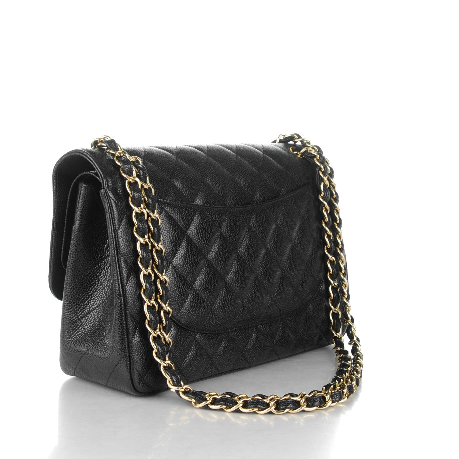 Chanel Caviar Quilted Jumbo Double Flap Black 3 of 8