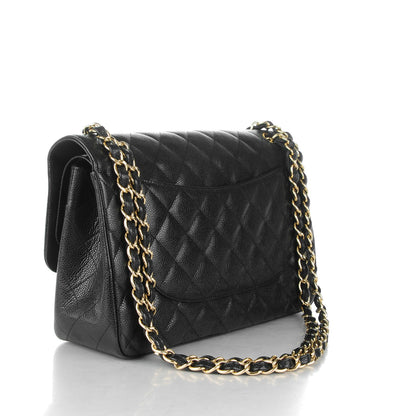 Chanel Caviar Quilted Jumbo Double Flap Black 3 of 8