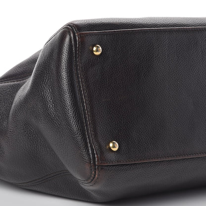 Chanel Calfskin Cerf Executive Shopper Tote Brown 9 of 10