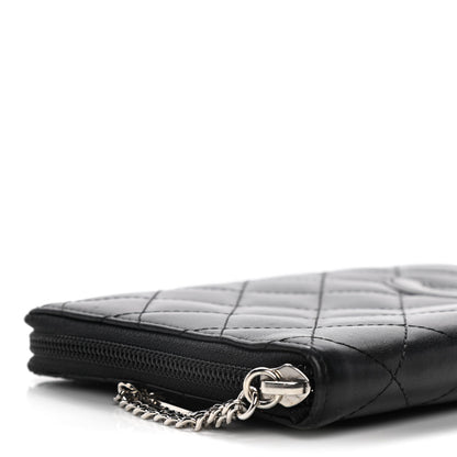 Chanel Calfskin Cambon Zip Around Organizer Wallet Black 9 of 21