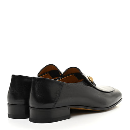Gucci Goatskin Womens Horsebit Mid-Heel Loafers 38 Black 4 of 8