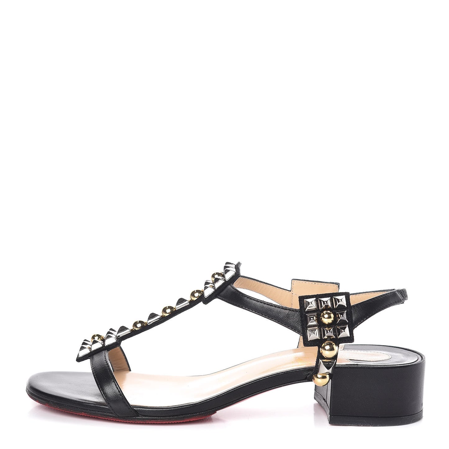 Nappa Kaleidra 25 T-Strap Sandals 36.5 Black