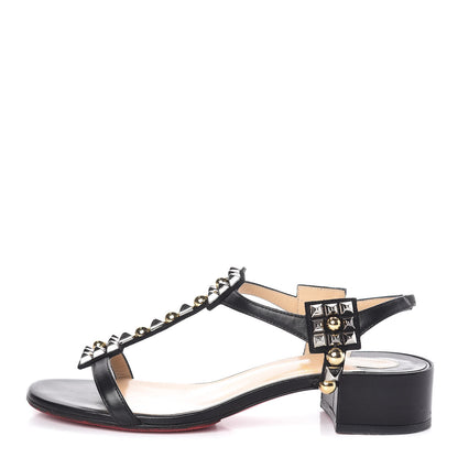 Christian Louboutin Nappa Kaleidra 25 T-Strap Sandals 36.5 Black 1 of 14
