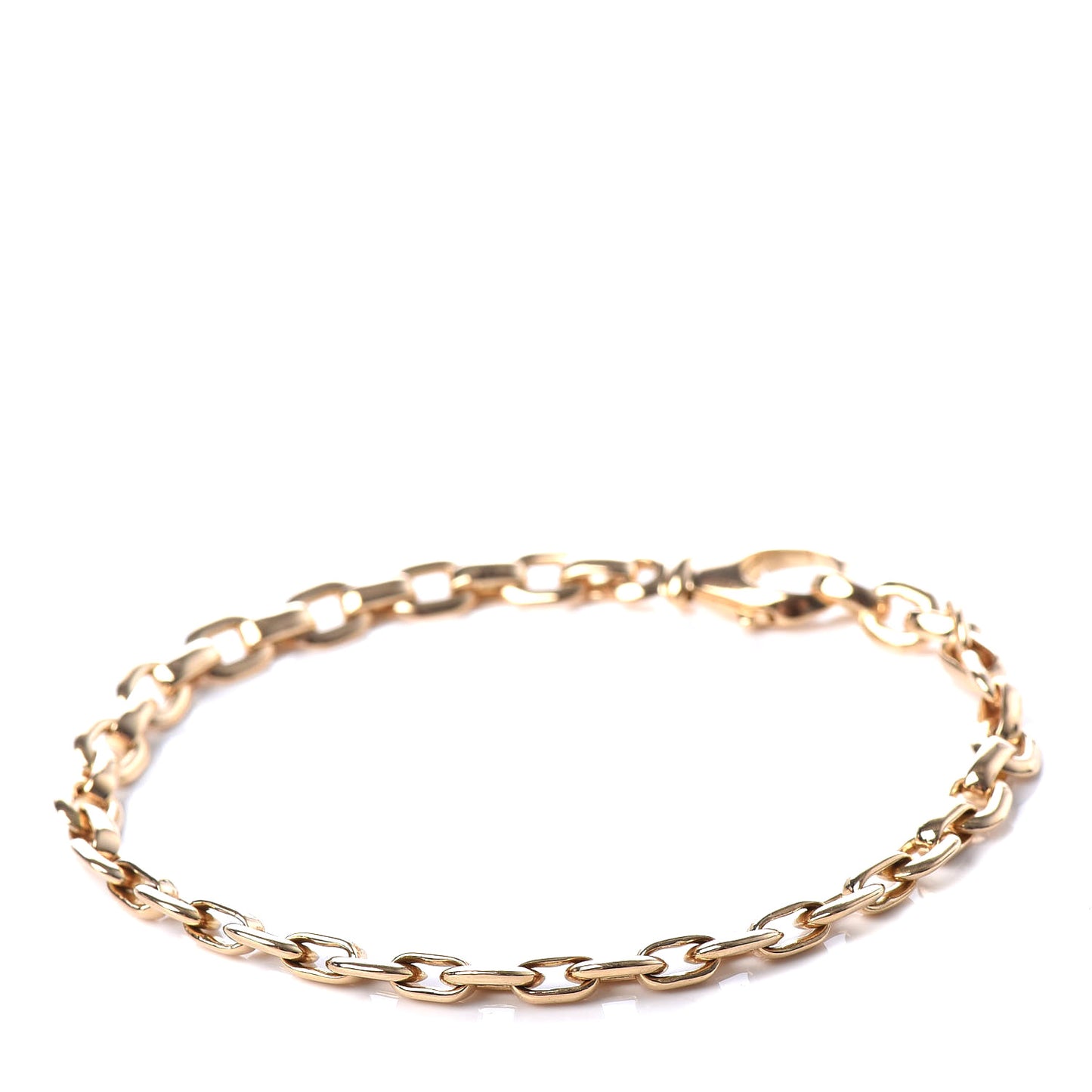 18K Yellow Gold Meplat Link Chain Bracelet