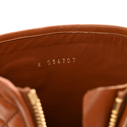 Chanel Calfskin CC Logo Mid Calf Boots 37 Caramel 8 of 12
