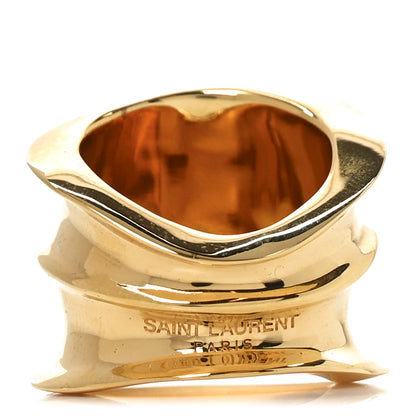 Saint Laurent Metal Organic Ring 54 7 Gold 3 of 6
