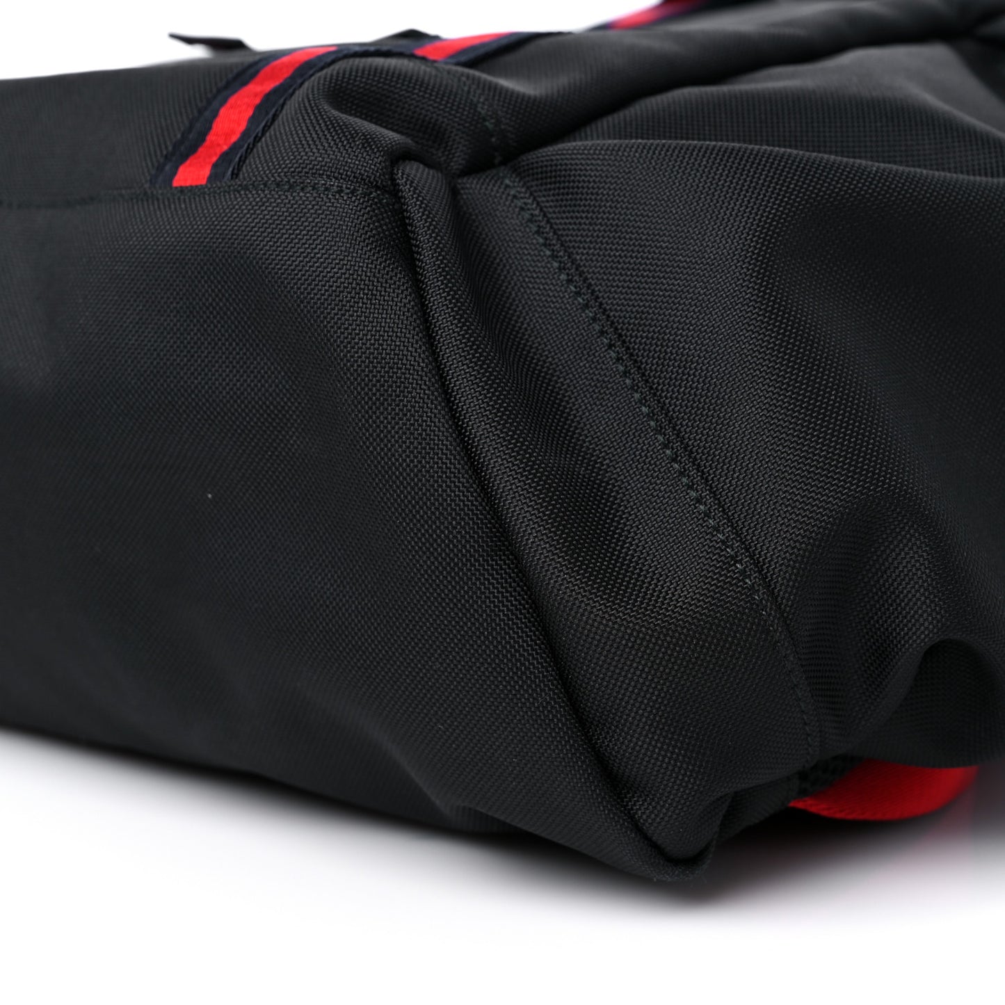 Techno Canvas Web Double Buckle Backpack Black