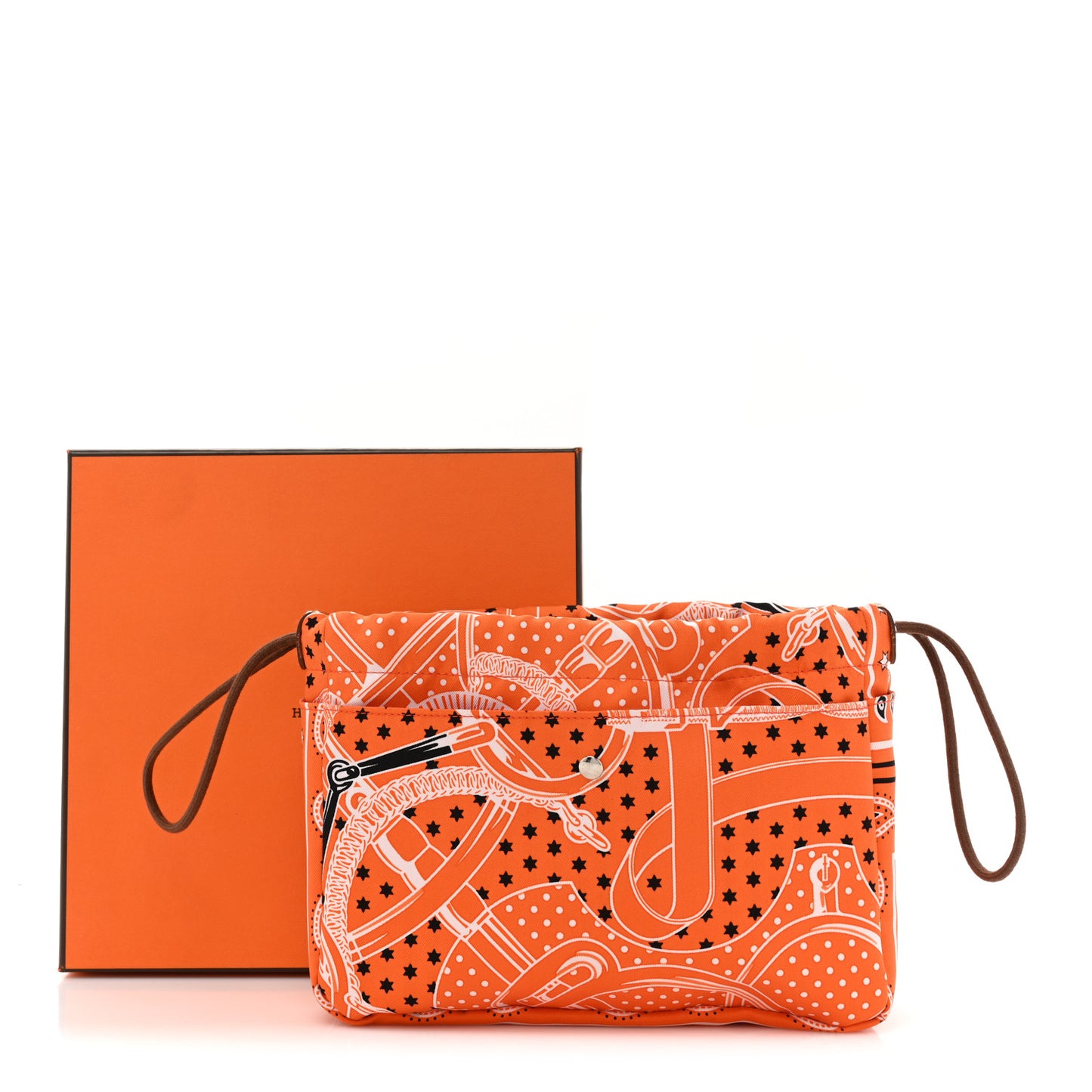 Barenia Silk Eperons d'Or Fourbi 20 PM Pouch Orange Fauve