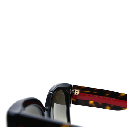 Gucci Acetate Square Frame Web Sunglasses GG0059S Black Tortoise 6 of 8