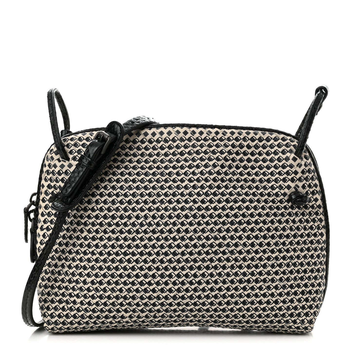 Nappa Ayers Cravaterria Intrecciato Nodini Bag Off White Black