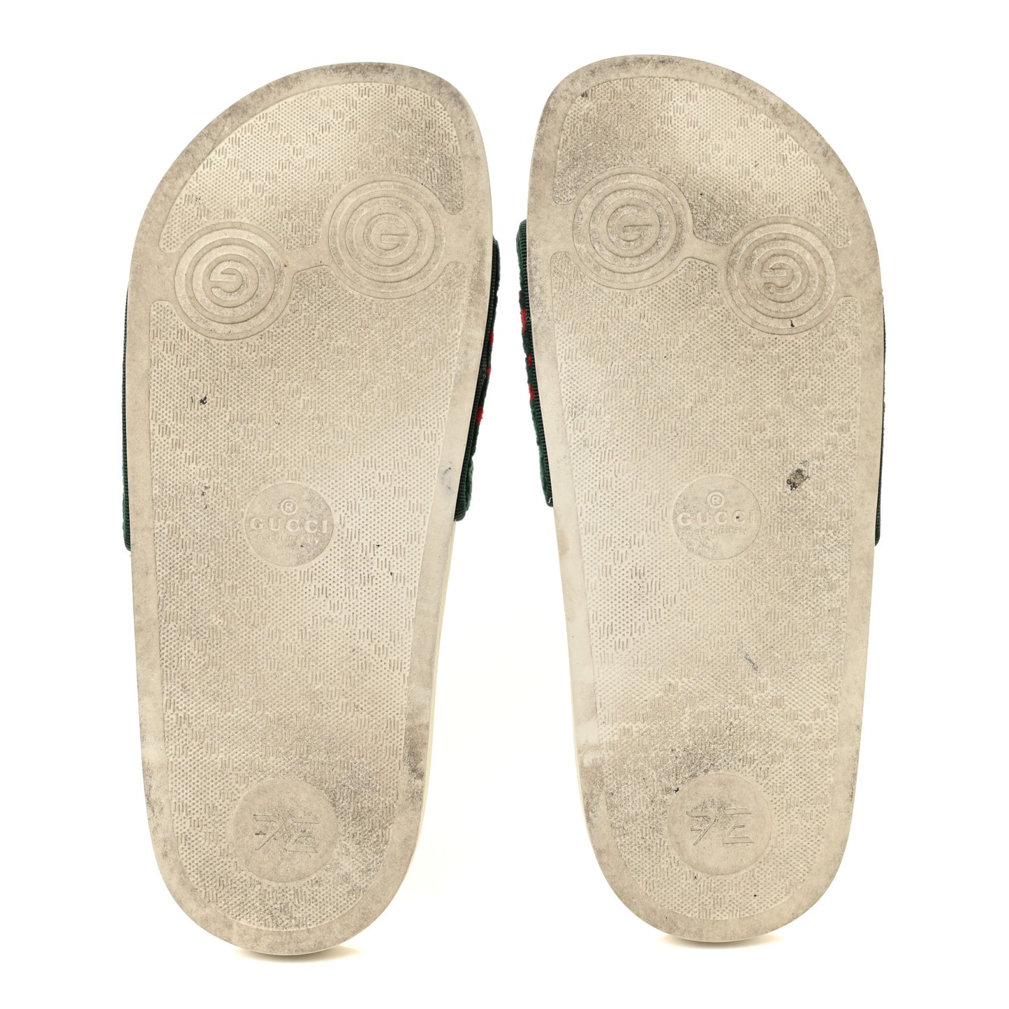 Velvet GG Monogram Slide Sandals 36 Green Red