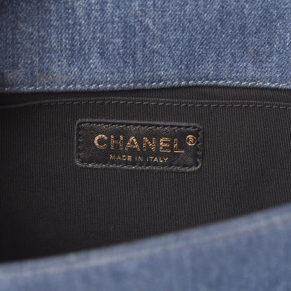 Chanel Denim Patchwork Medium Boy Flap Blue 5 of 11