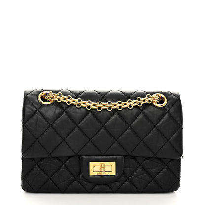 Chanel Aged Calfskin Quilted 2.55 Reissue Mini Flap Black 1 of 11