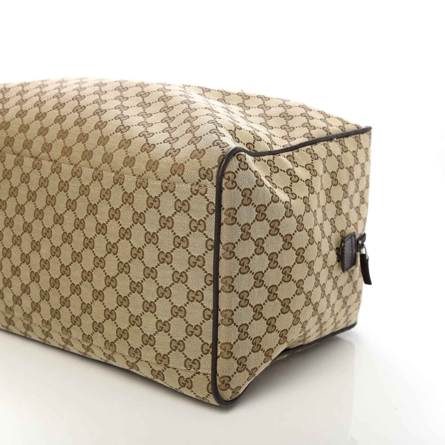 Gucci GG Monogram Web Large Collapsible Carry On Duffle Beige Brown 8 of 9