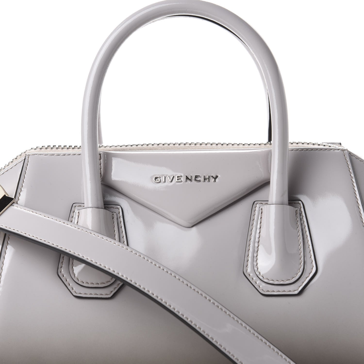 Givenchy Patent Lambskin Degrade Small Antigona Grey 11 of 11
