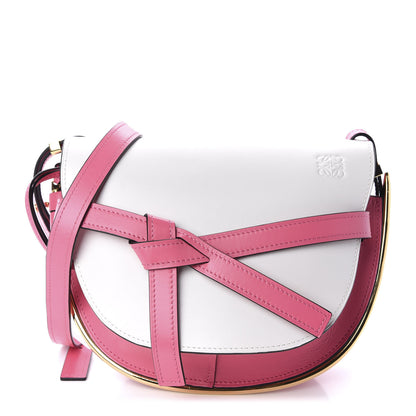 Loewe Calfskin Small Metal Gate Crossbody Bag Wild Rose White 1 of 9