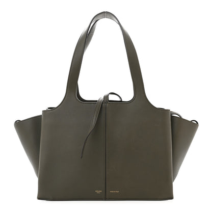 Celine Calfskin Small Tri-Fold Shoulder Bag Dark Green 1 of 11