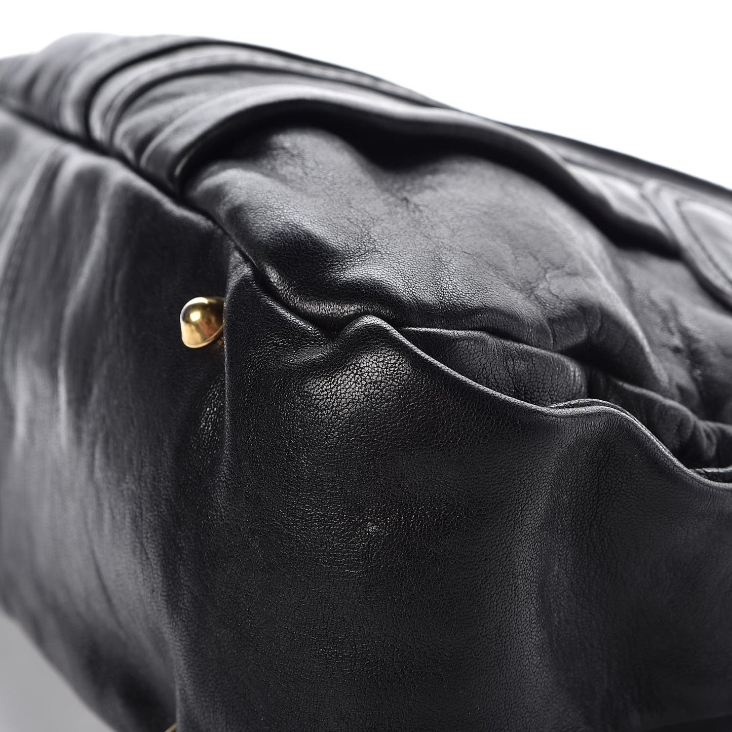 Lambskin Heloise Satchel Black
