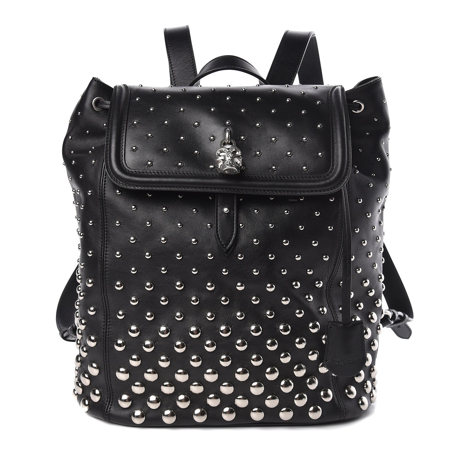 Alexander McQueen Calfskin Studded Padlock Backpack Black 1 of 11