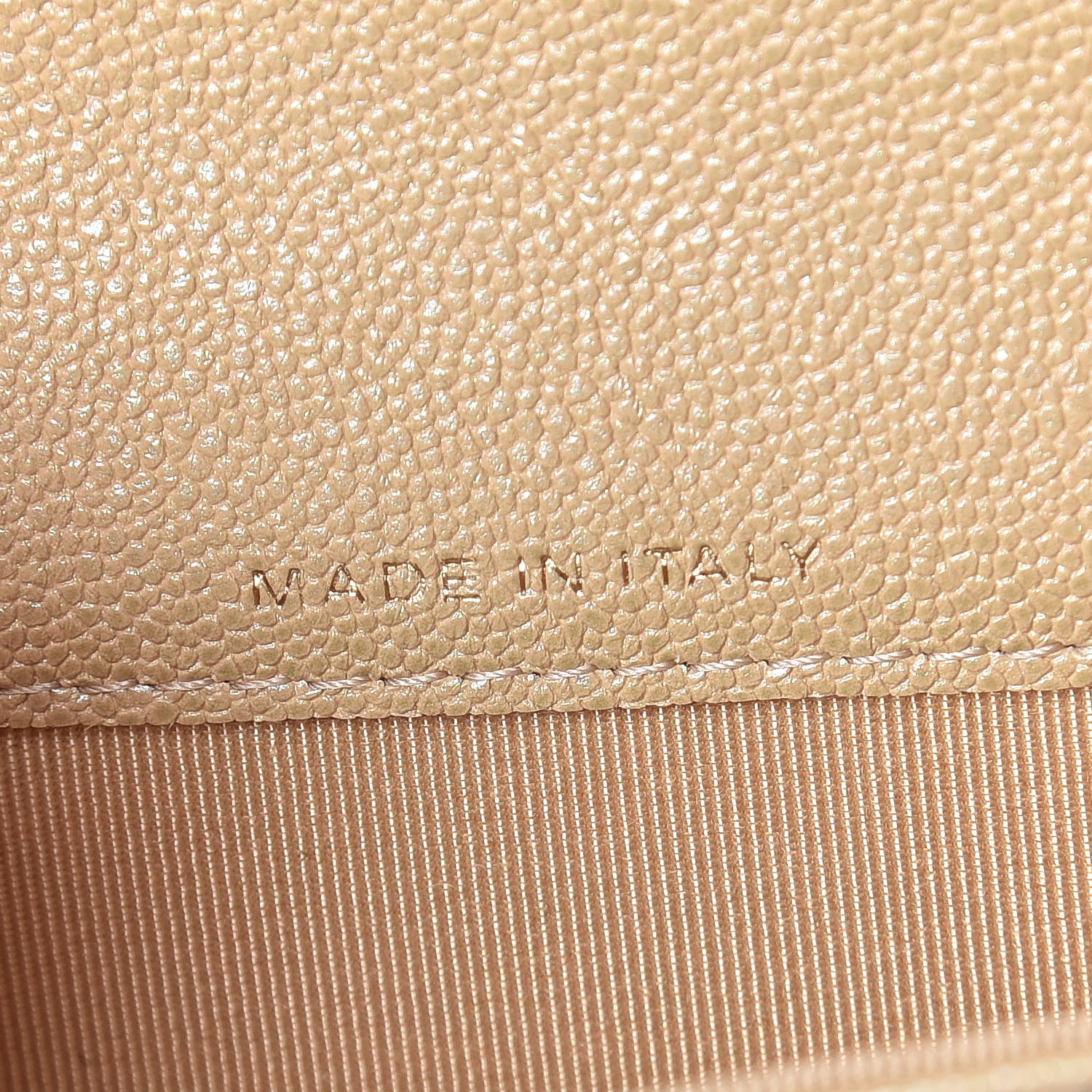 Chanel Iridescent Caviar Quilted Flap Card Holder Beige 7 of 9