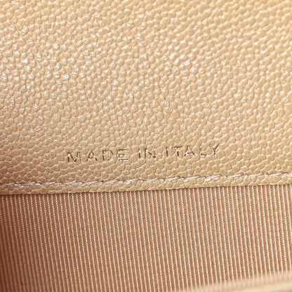 Chanel Iridescent Caviar Quilted Flap Card Holder Beige 7 of 9