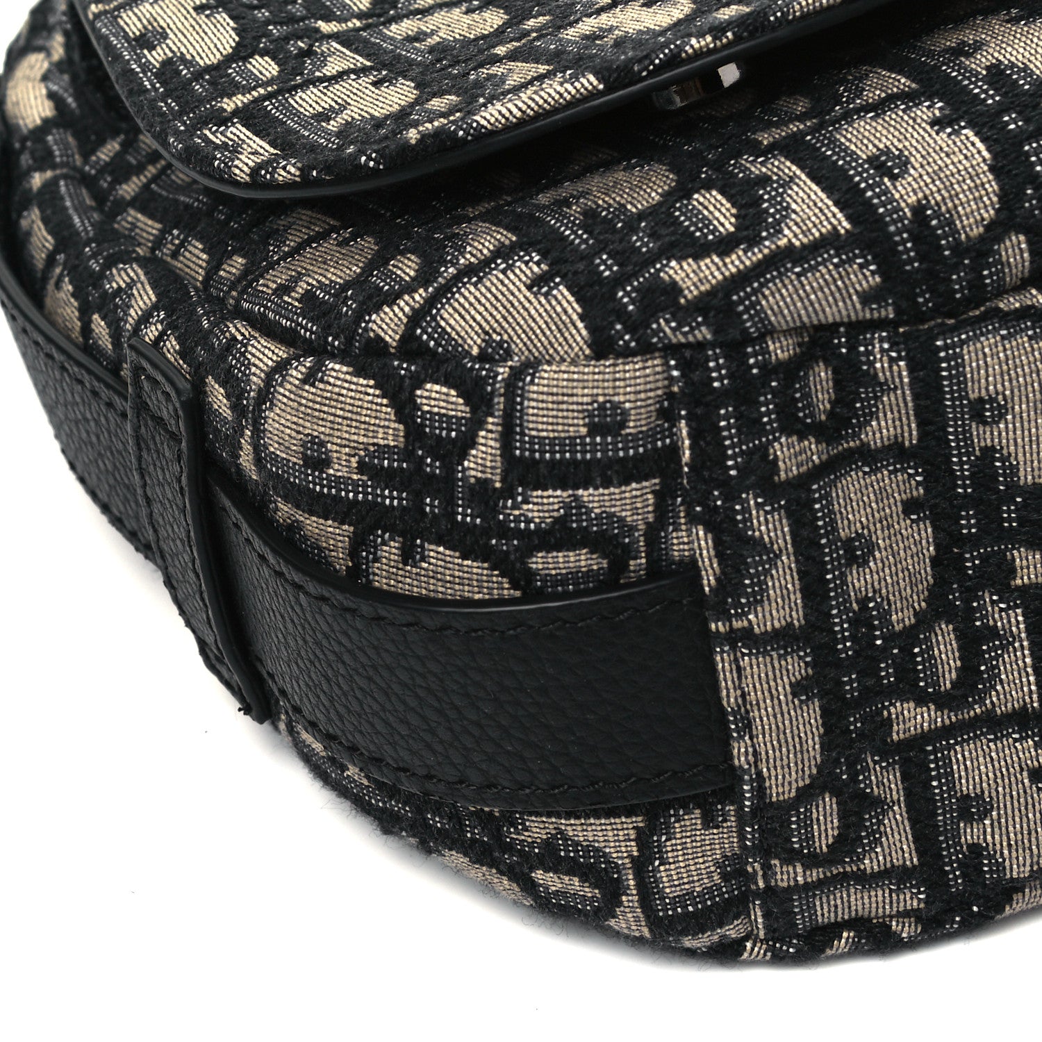 Christian Dior Oblique Mini Soft Saddle Bag Beige Black 5 of 8