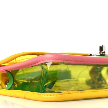 Chanel Lambskin PVC Quilted Mini Coco Splash Flap Yellow Green Pink 8 of 9