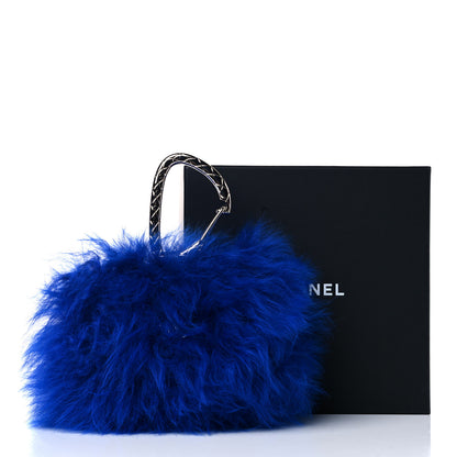 Chanel Shearling Lambskin CC Hook Card Holder Blue 11 of 11