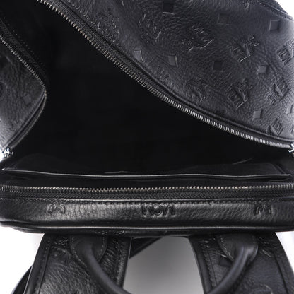 MCM Calfskin Ottomar Monogram Duke Backpack Black 5 of 11
