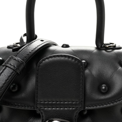 Delvaux Grained Rodeo Calfskin Quilted Mini Brillant Satchel Black 7 of 9