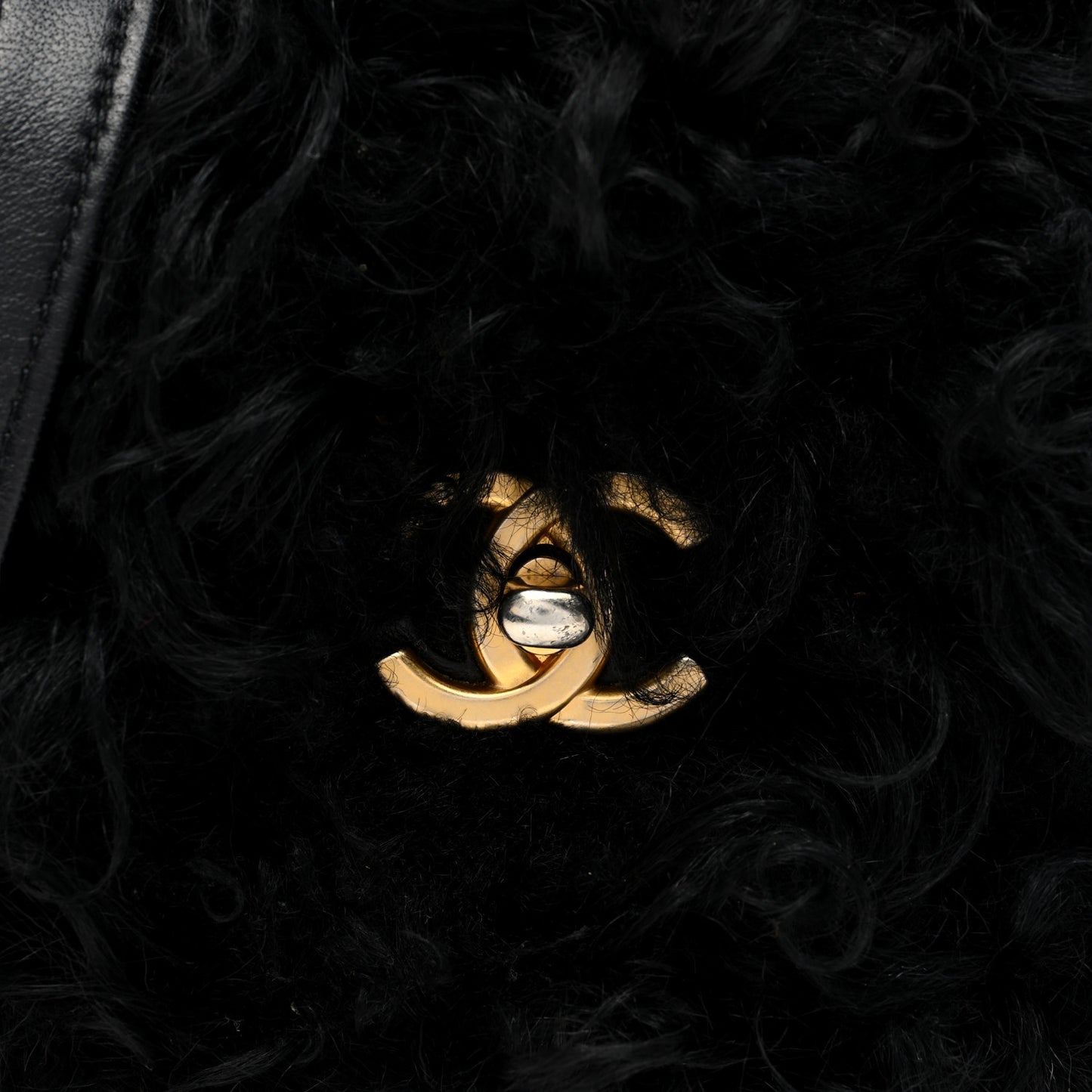 Fantasy Fur CC Mini Flap Bag Black