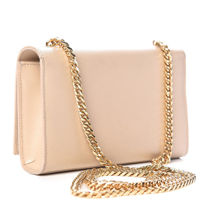 Saint Laurent Grain De Poudre Small Monogram Kate Satchel Nude Powder 3 of 13