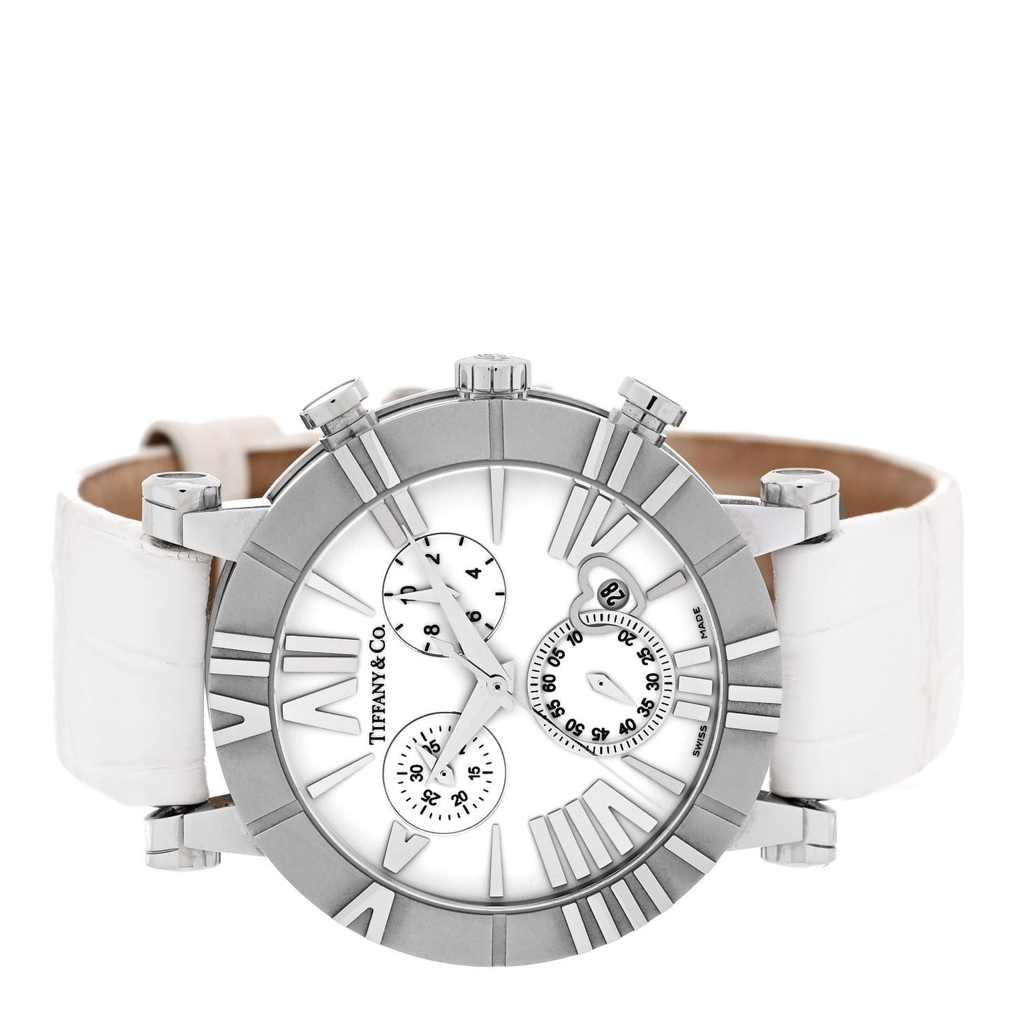 Stainless Steel Alligator 36mm Atlas Chronograph Quartz Watch