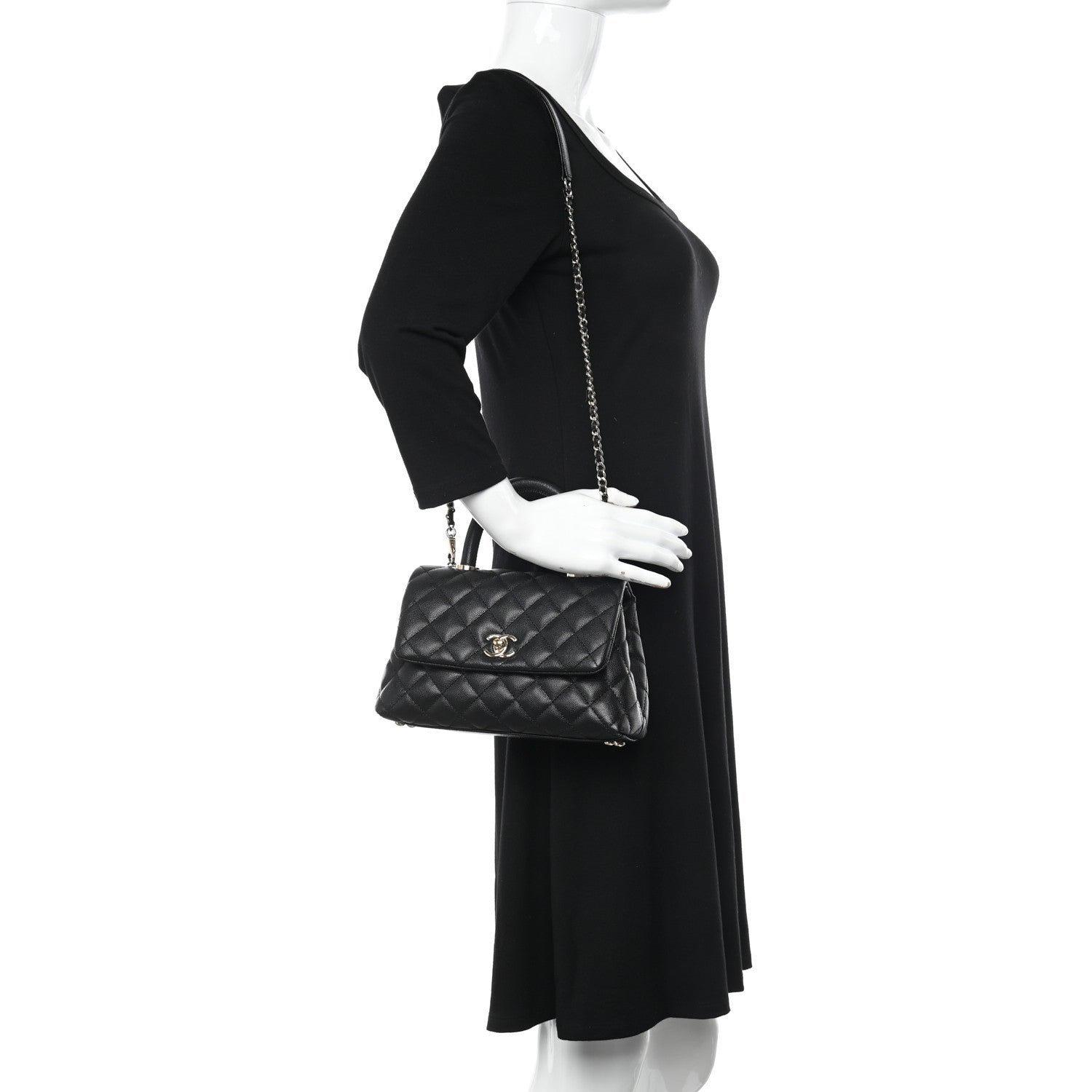 Chanel Caviar Quilted Mini Coco Handle Flap Black 2 of 9