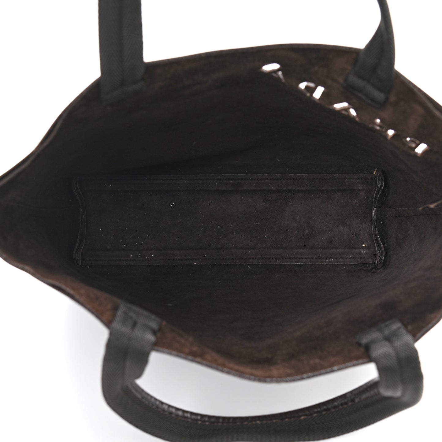 Vitello Lux Logo Tote Dark Brown